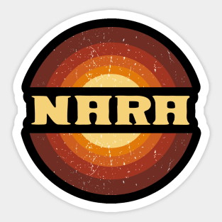 Vintage Proud Name Nara Anime Gifts Circle Sticker